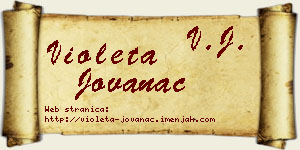Violeta Jovanac vizit kartica